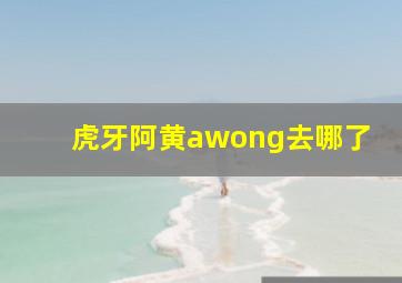 虎牙阿黄awong去哪了