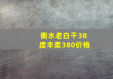 衡水老白干38度丰柔380价格