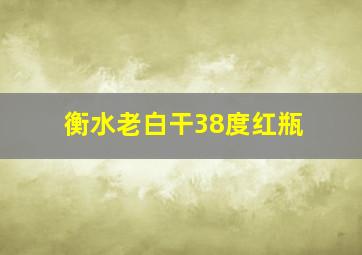 衡水老白干38度红瓶