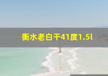 衡水老白干41度1.5l