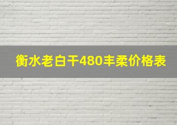 衡水老白干480丰柔价格表