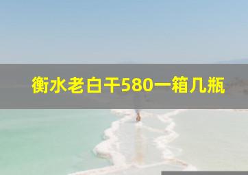 衡水老白干580一箱几瓶