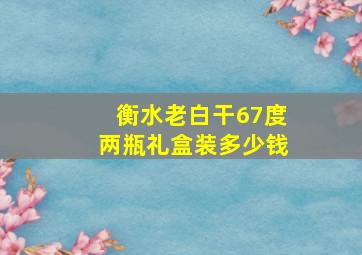 衡水老白干67度两瓶礼盒装多少钱