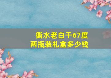 衡水老白干67度两瓶装礼盒多少钱