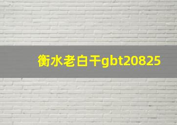 衡水老白干gbt20825