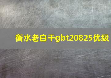 衡水老白干gbt20825优级