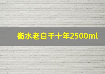 衡水老白干十年2500ml