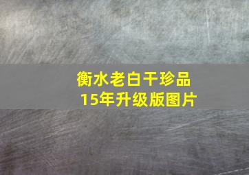 衡水老白干珍品15年升级版图片