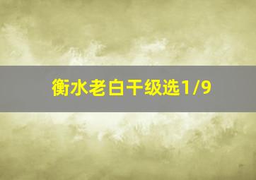 衡水老白干级选1/9