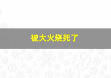 被大火烧死了