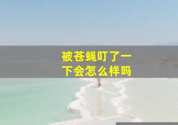 被苍蝇叮了一下会怎么样吗