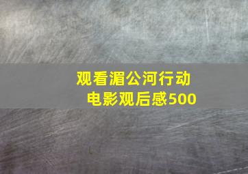 观看湄公河行动电影观后感500