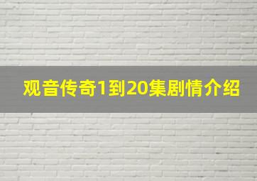 观音传奇1到20集剧情介绍