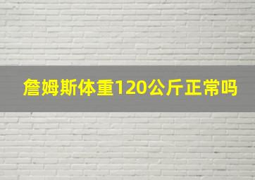 詹姆斯体重120公斤正常吗