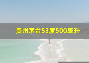 贵州茅台53度500毫升