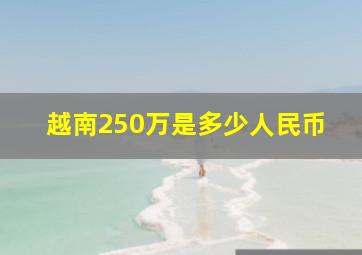 越南250万是多少人民币