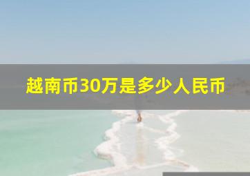 越南币30万是多少人民币