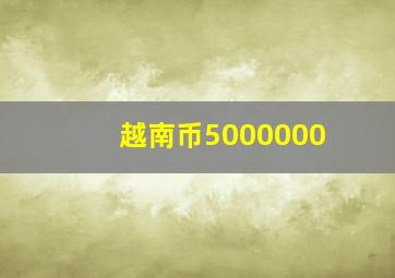 越南币5000000