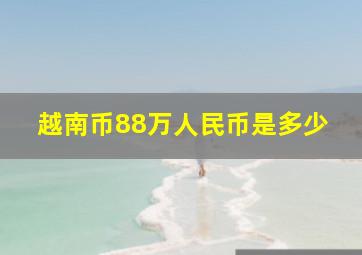 越南币88万人民币是多少