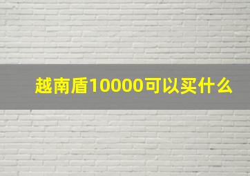 越南盾10000可以买什么