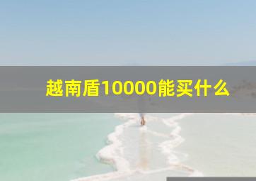 越南盾10000能买什么