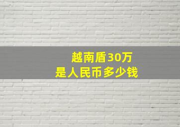 越南盾30万是人民币多少钱