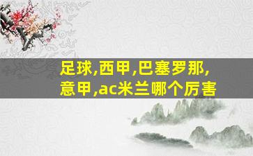 足球,西甲,巴塞罗那,意甲,ac米兰哪个厉害