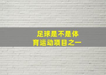 足球是不是体育运动项目之一