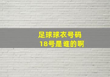 足球球衣号码18号是谁的啊