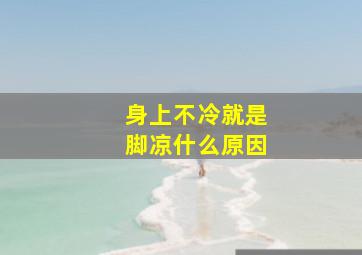 身上不冷就是脚凉什么原因