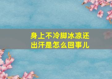 身上不冷脚冰凉还出汗是怎么回事儿