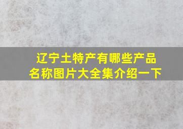 辽宁土特产有哪些产品名称图片大全集介绍一下