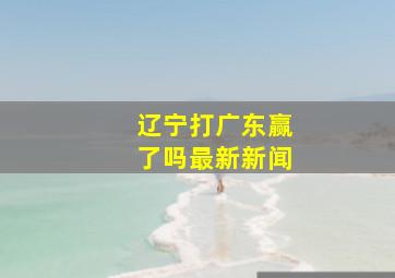 辽宁打广东赢了吗最新新闻