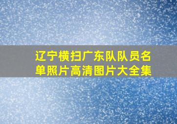 辽宁横扫广东队队员名单照片高清图片大全集