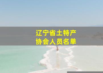 辽宁省土特产协会人员名单