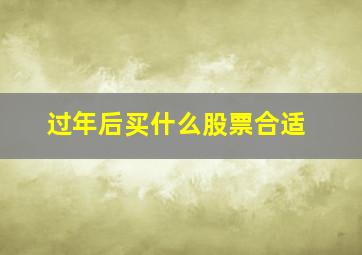 过年后买什么股票合适