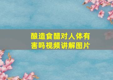 酿造食醋对人体有害吗视频讲解图片