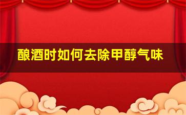 酿酒时如何去除甲醇气味