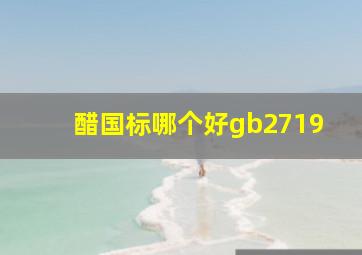 醋国标哪个好gb2719