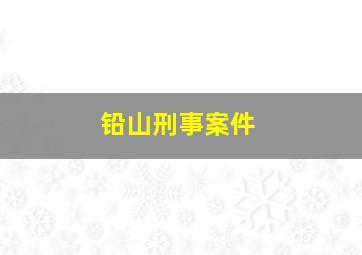 铅山刑事案件