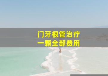 门牙根管治疗一颗全部费用