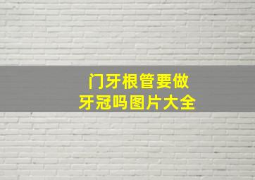 门牙根管要做牙冠吗图片大全