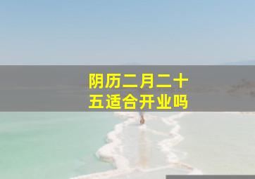 阴历二月二十五适合开业吗