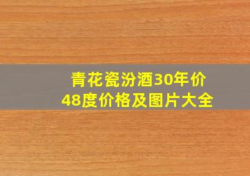 青花瓷汾酒30年价48度价格及图片大全