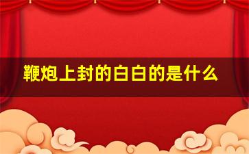 鞭炮上封的白白的是什么