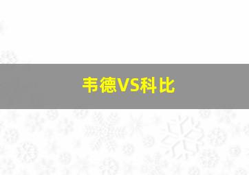 韦德VS科比