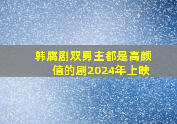 韩腐剧双男主都是高颜值的剧2024年上映