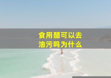 食用醋可以去油污吗为什么