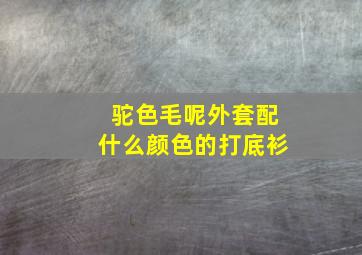 驼色毛呢外套配什么颜色的打底衫