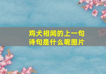 鸡犬相闻的上一句诗句是什么呢图片